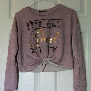 Papaya Print Crop Sweatshirt